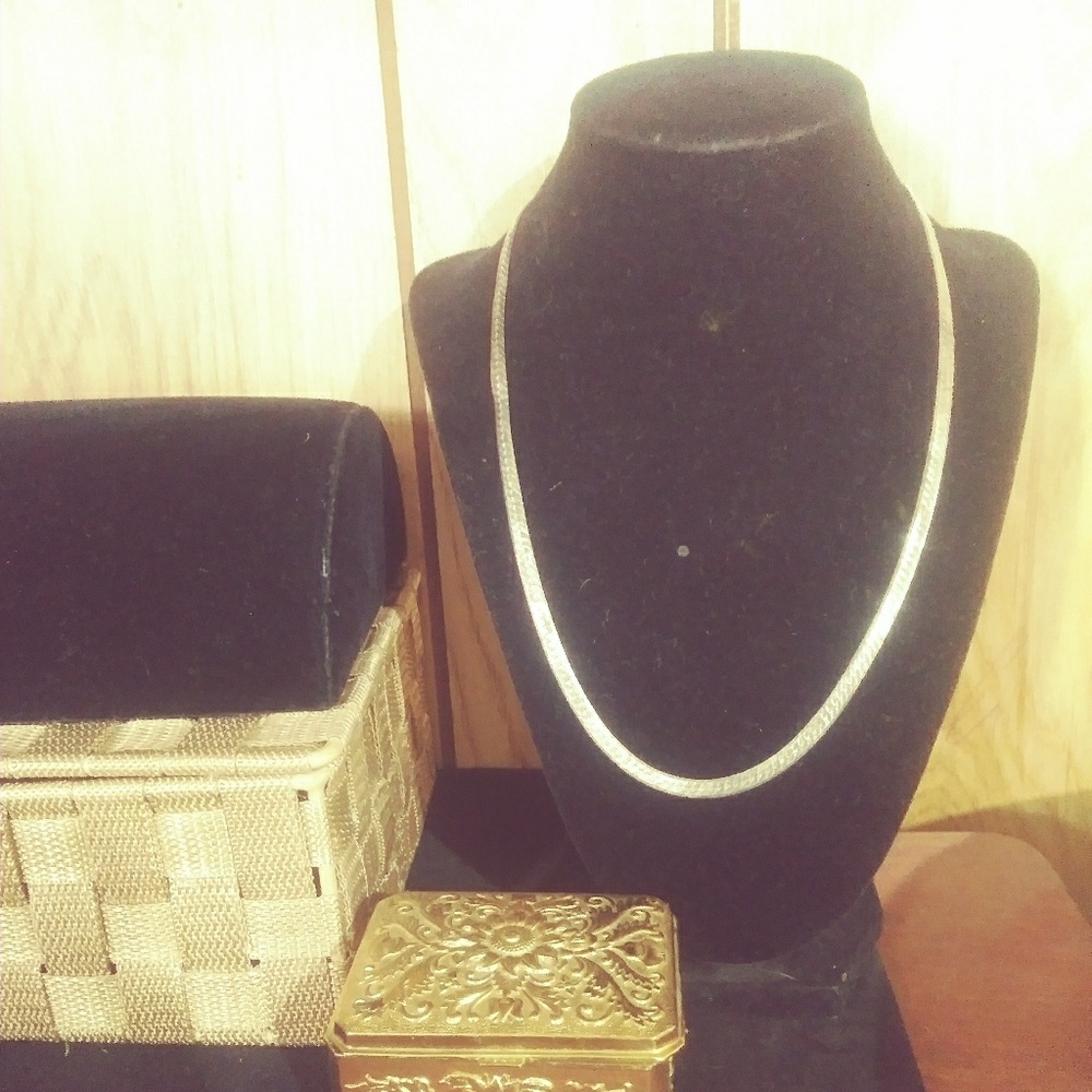 🌟Solid Sterling 20" Herringbone chain necklace 🌟